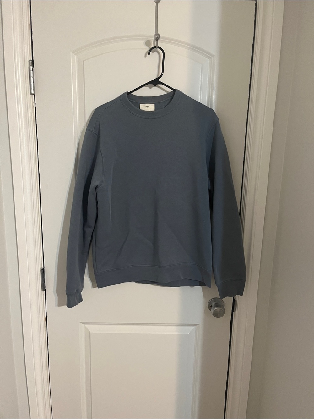 Mango Men's Crewneck Sweater in Dusty Blue